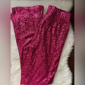 New! Rachel Zoe Sparkling Pink Sequin Pants